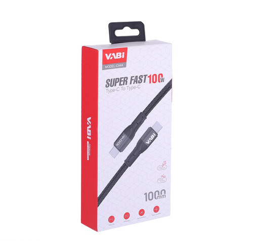 کابل شارژ دوسر تایپ سی وابی (Vabi) مدل CA44 – طول ۱ متر