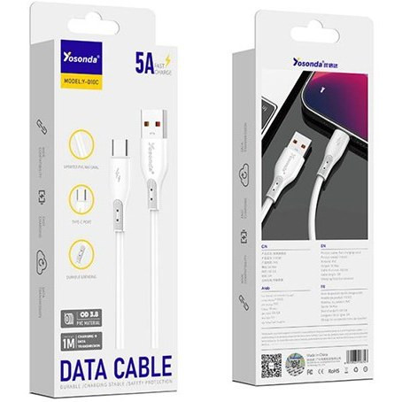 کابل شارژ سریع تایپ سی Yosonda D10C