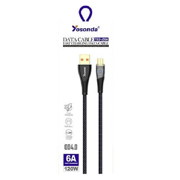 کابل شارژ سریع تایپ سی Yosonda J36