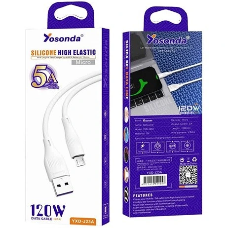 کابل شارژ سریع تایپ سی Yosonda مدل YXD-J23