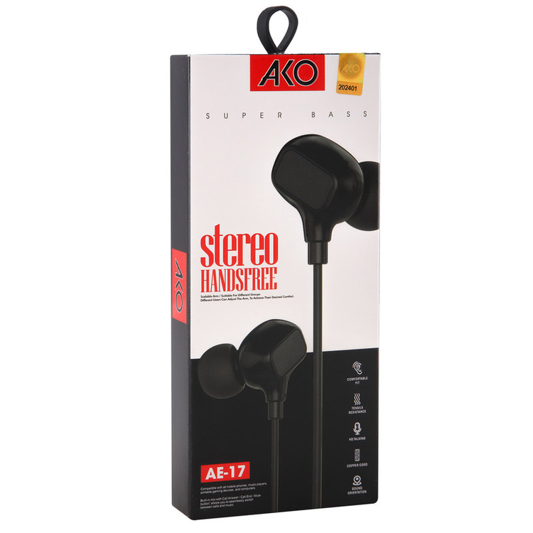 کارتن هندزفری سیمی آکو مدل AE-17