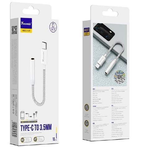 مبدل تایپ سی به جک ۳.۵ میلی متری Yosonda Y-A10