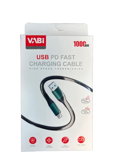 کارتن کابل شارژ تایپ سی Vabi مدل CA93