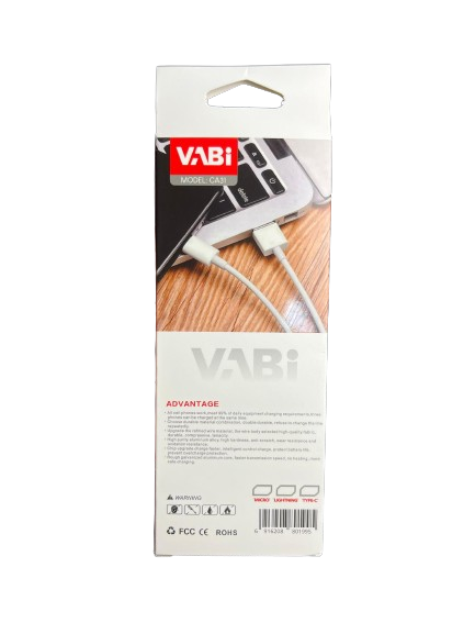 پشت کارتن کابل میکرو Vabi مدل CA31