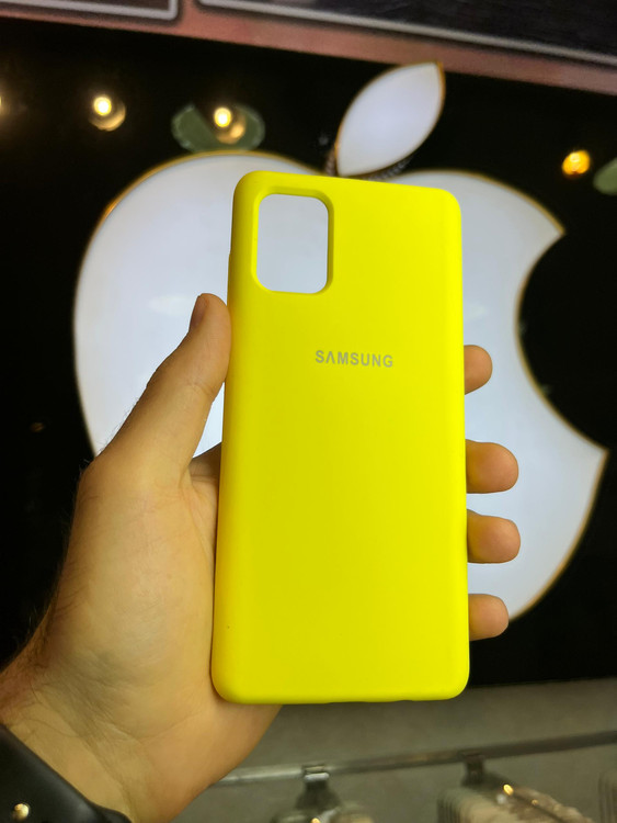 کاور زرد سیلیکونی اورجینال پاککنی سامسونگ A71