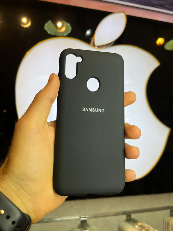 کاور مشکی سیلیکونی اورجینال پاک کنی سامسونگ A11