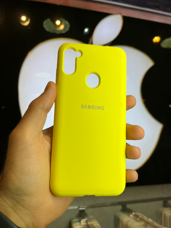 کاور زرد سیلیکونی اورجینال پاک کنی سامسونگ A11