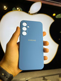 کاور آبی سیلیکونی اورجینال پاک کنی سامسونگ S23 FE با محافظ لنز