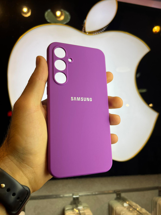 کاور بنفش سیلیکونی اورجینال پاک کنی سامسونگ A35 با محافظ لنز