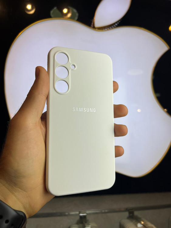 کاور سفید سیلیکونی اورجینال پاک کنی سامسونگ A35 با محافظ لنز