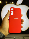 کاور قرمز سیلیکونی اورجینال پاک کنی سامسونگ A35 با محافظ لنز