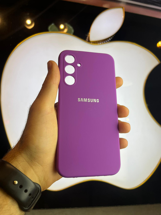 کاور بنفش سیلیکونی اورجینال پاک کنی سامسونگ A25 با محافظ لنز