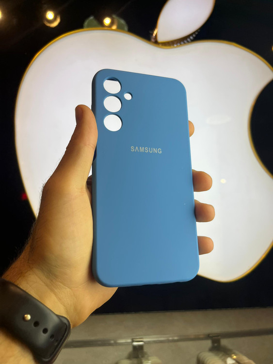 کاور آبی سیلیکونی اورجینال پاک کنی سامسونگ A25 با محافظ لنز