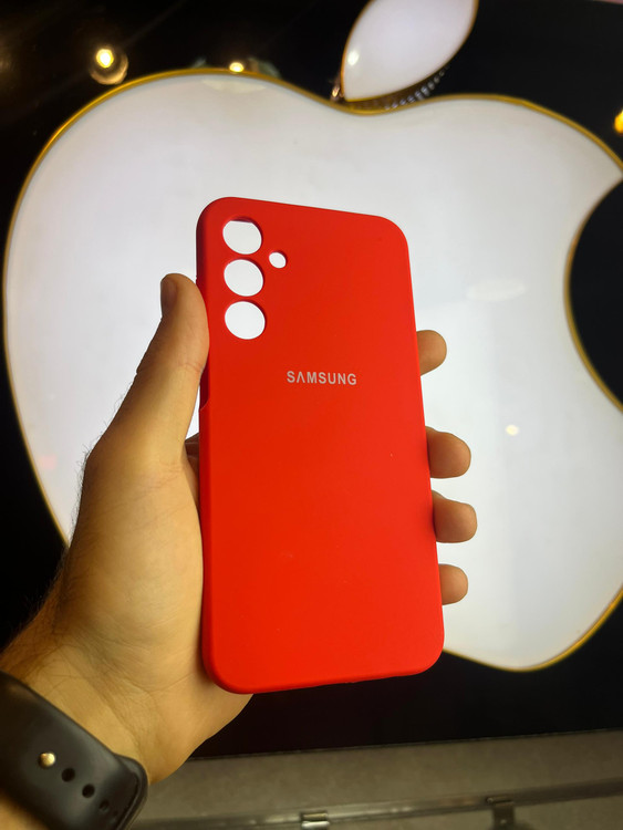 کاور قرمز سیلیکونی اورجینال پاک کنی سامسونگ A25 با محافظ لنز