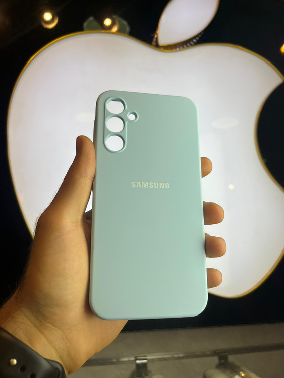 کاور آبی روشن سیلیکونی اورجینال پاک کنی سامسونگ A15 با محافظ لنز