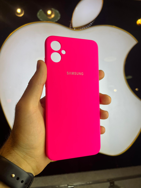 کاور صورتی سیلیکونی اورجینال پاک کنی سامسونگ A05