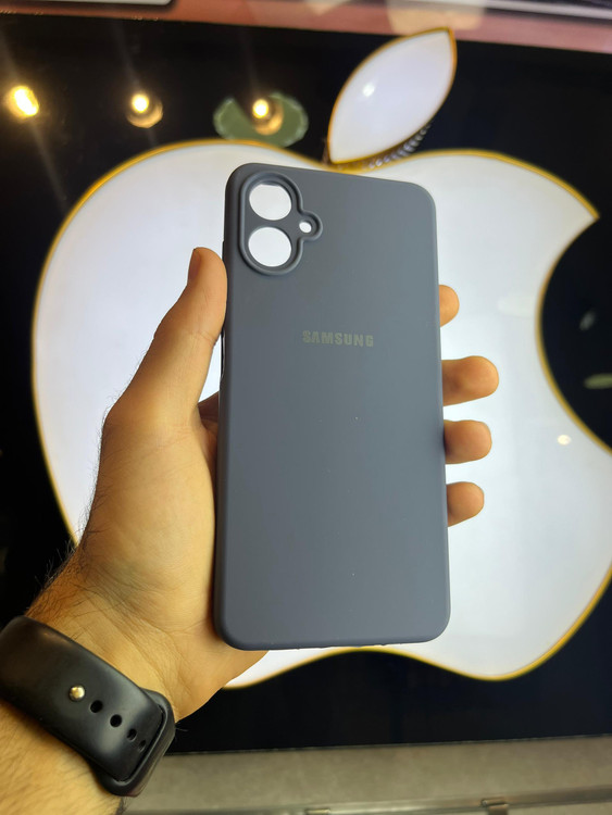 کاور طوسی سیلیکونی اورجینال پاککنی سامسونگ A06