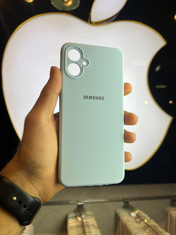 کاور آبی روشن سیلیکونی اورجینال پاککنی سامسونگ A06