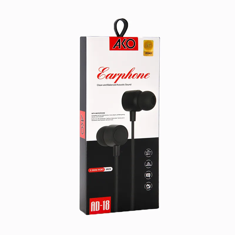 کارتن هندزفری سیمی آکو مدل AE-18