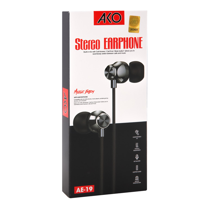 کارتن هندزفری سیمی آکو مدل AE-19