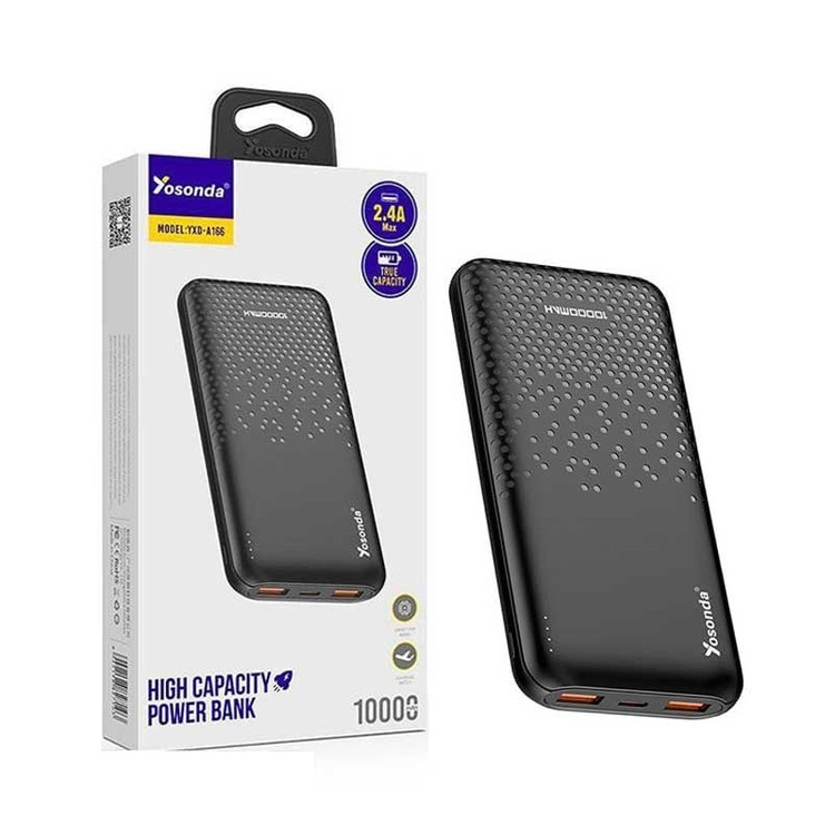 پاوربانک یوسوندا مدل A166 – ظرفیت ۱۰,۰۰۰ mAh