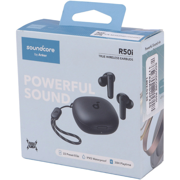 کارتن هندزفری بیسیم انکر Soundcore R50i با درایور ۱۰ میلیمتری و شارژ تا ۳۰ ساعت
