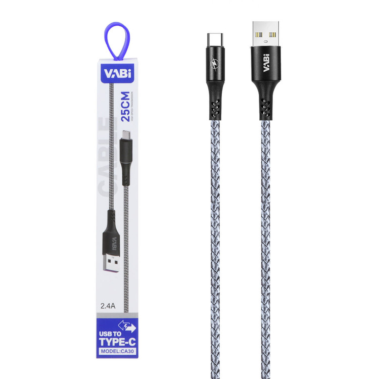 سیم شارژ کنفی تایپ C فست وابی مدل CA30 طول 1 متر