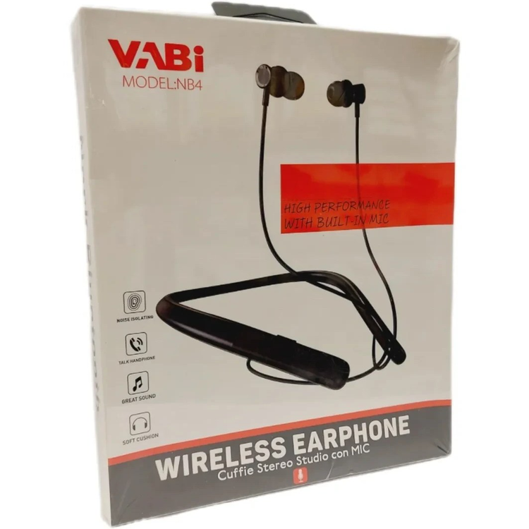 کارتن هندزفری گردنی وابی NB4 با اتصال پایدار بلوتوث