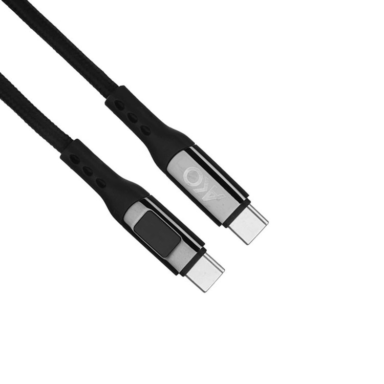 نمای کابل تایپ سی به تایپ سی آکو AKO AC19 فست شارژ پرقدرت مناسب گوشی و لپتاپ