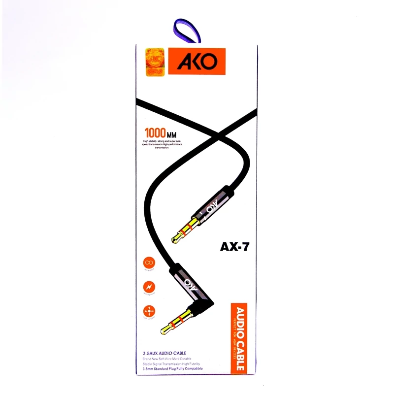 جعبه کابل AUX آکو AKO AX7 جک 3.5 میلی متری انتقال صدای شفاف