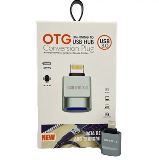 مبدل OTG لایتنینگ اپل - تبدیل USB به آیفون Lightning اورجینال USB 3.0 مدل CONVERSION