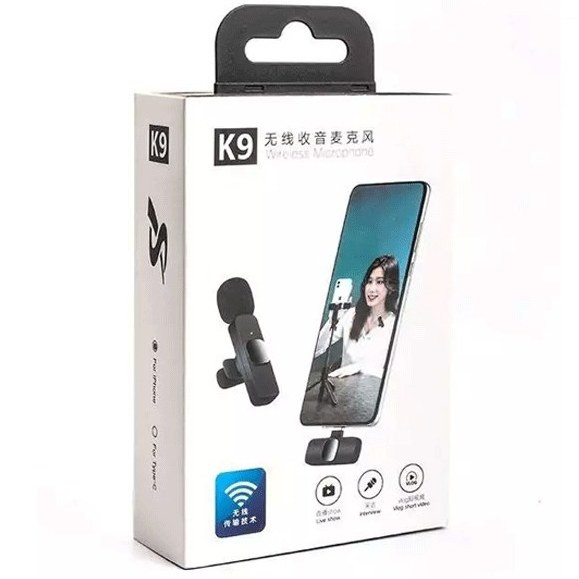 کارتن میکروفون یقه ای بی سیم مدل K9