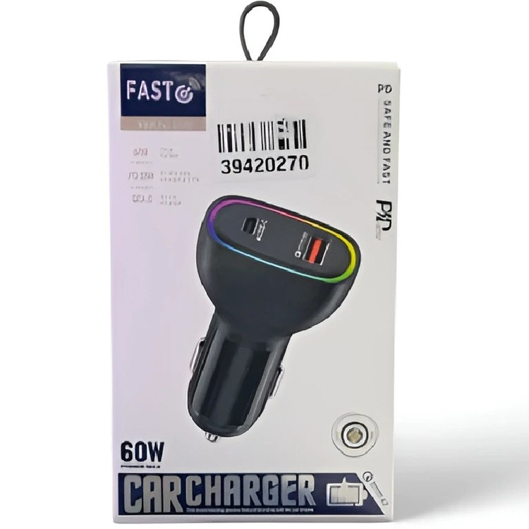 کارتن شارژر فندکی خودرو WKN-105 60W دو پورت
