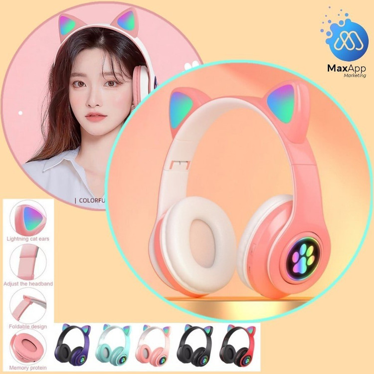 رنگ بندی هدفون گربه ای بی سیم CXT-B39M